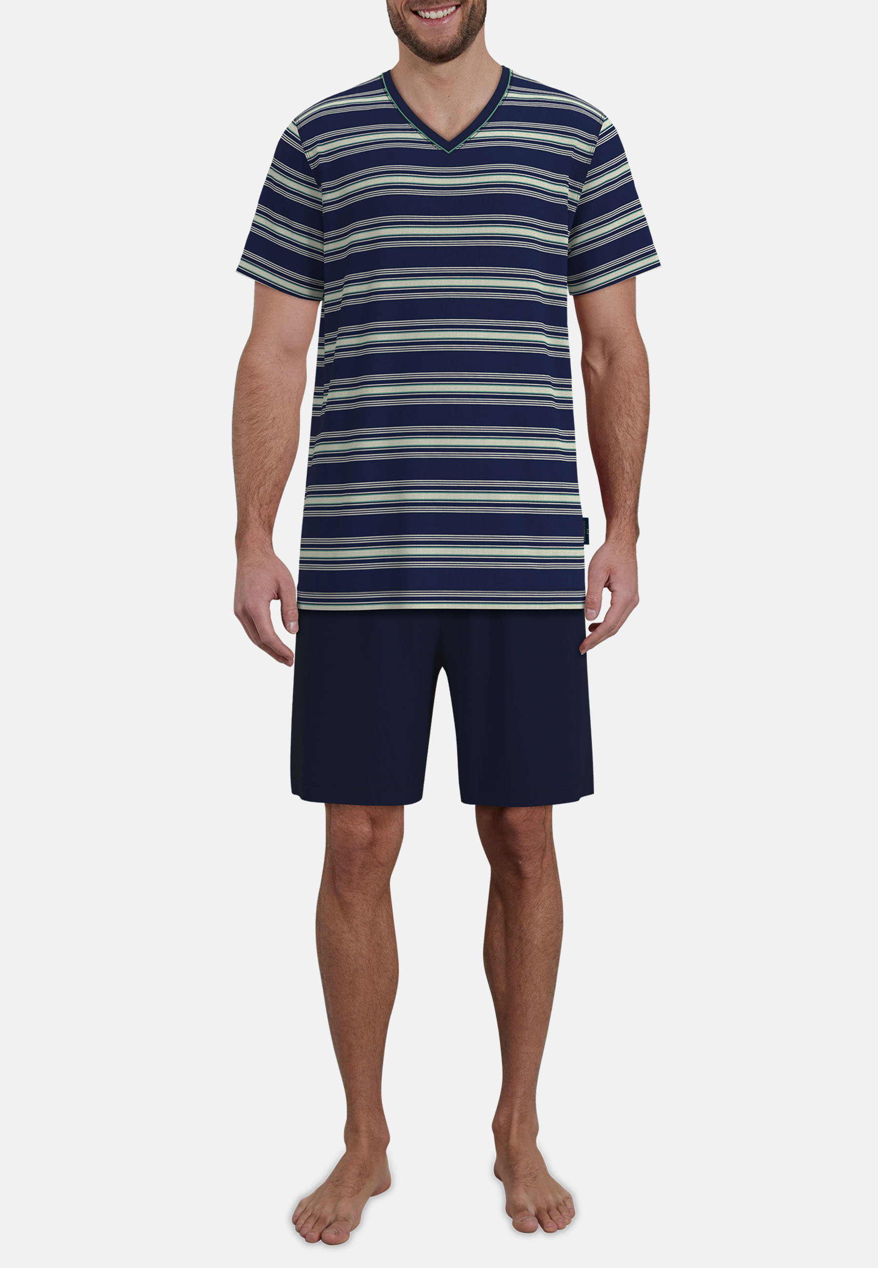 GöTzburg Shorty, V-Ausschnitt, FüR Herren, Blau, 56