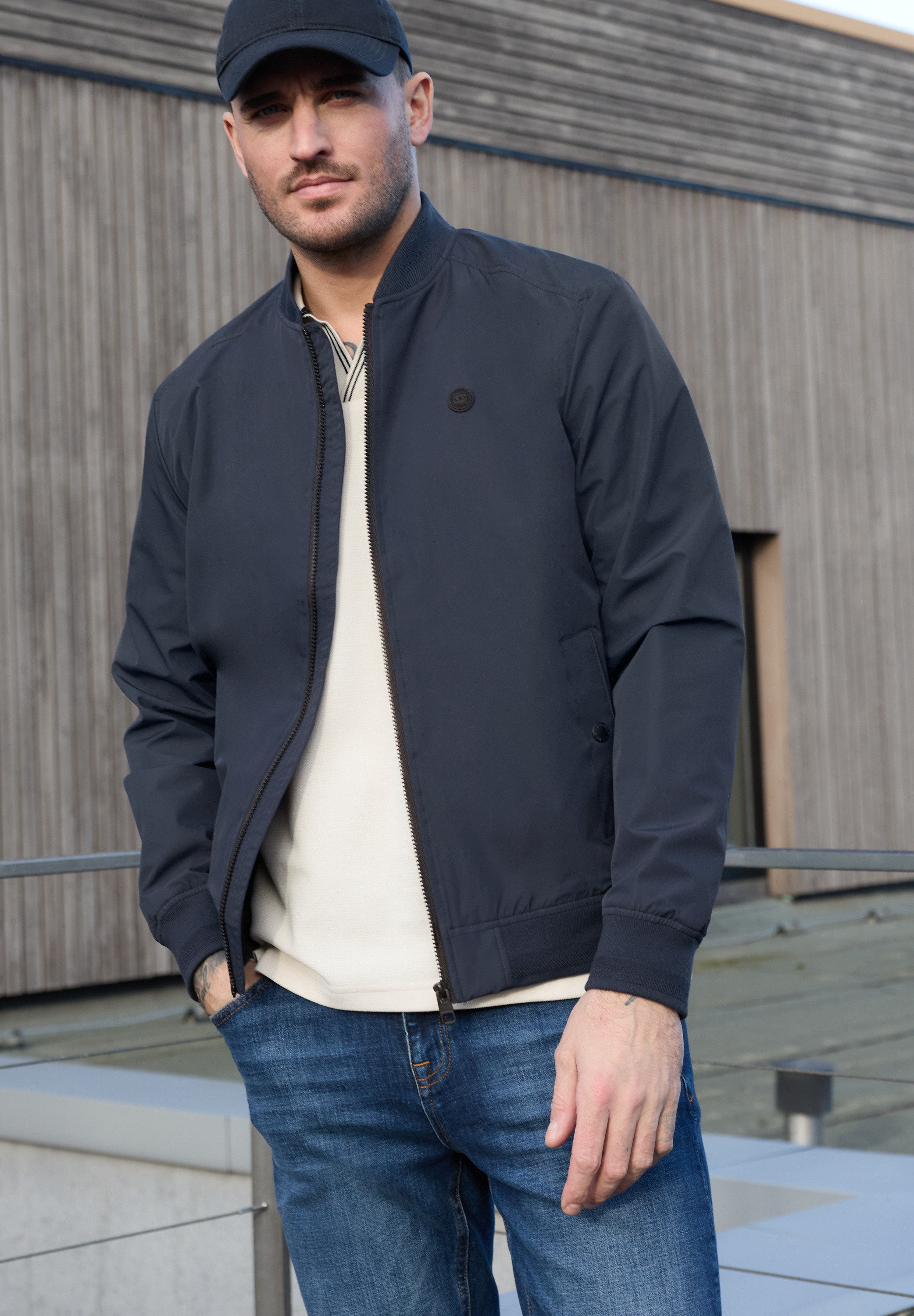 Street One Men Blouson, Stehkragen, FüR Herren, Blau, S