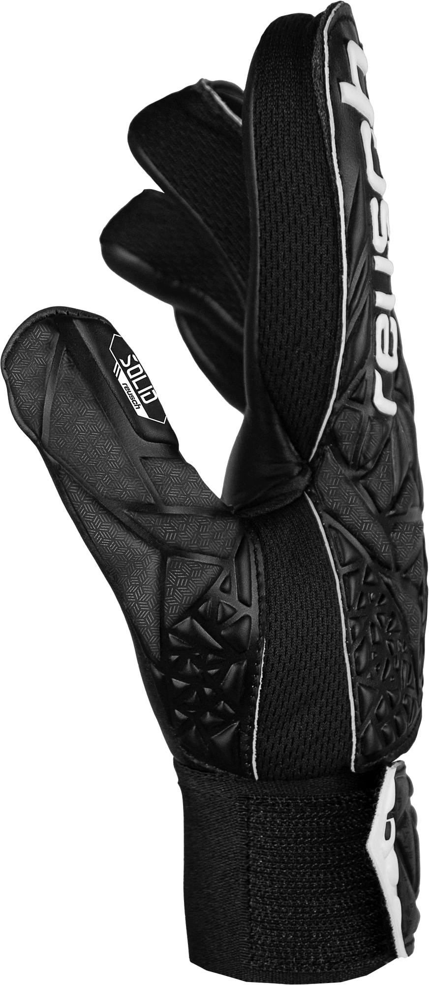 Reusch Torwarthandschuhe "Attrakt Starter Solid Finger Support Junior"", Klettverschluss, FüR Kinder, Schwarz, 6