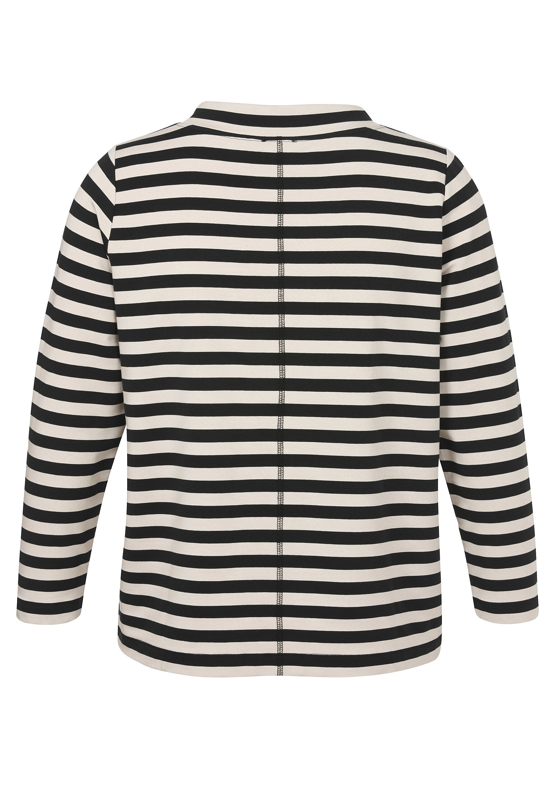 Via Appia -DUE- Sweatshirt In GroßE GrößEn, Schwarz|Beige, 48