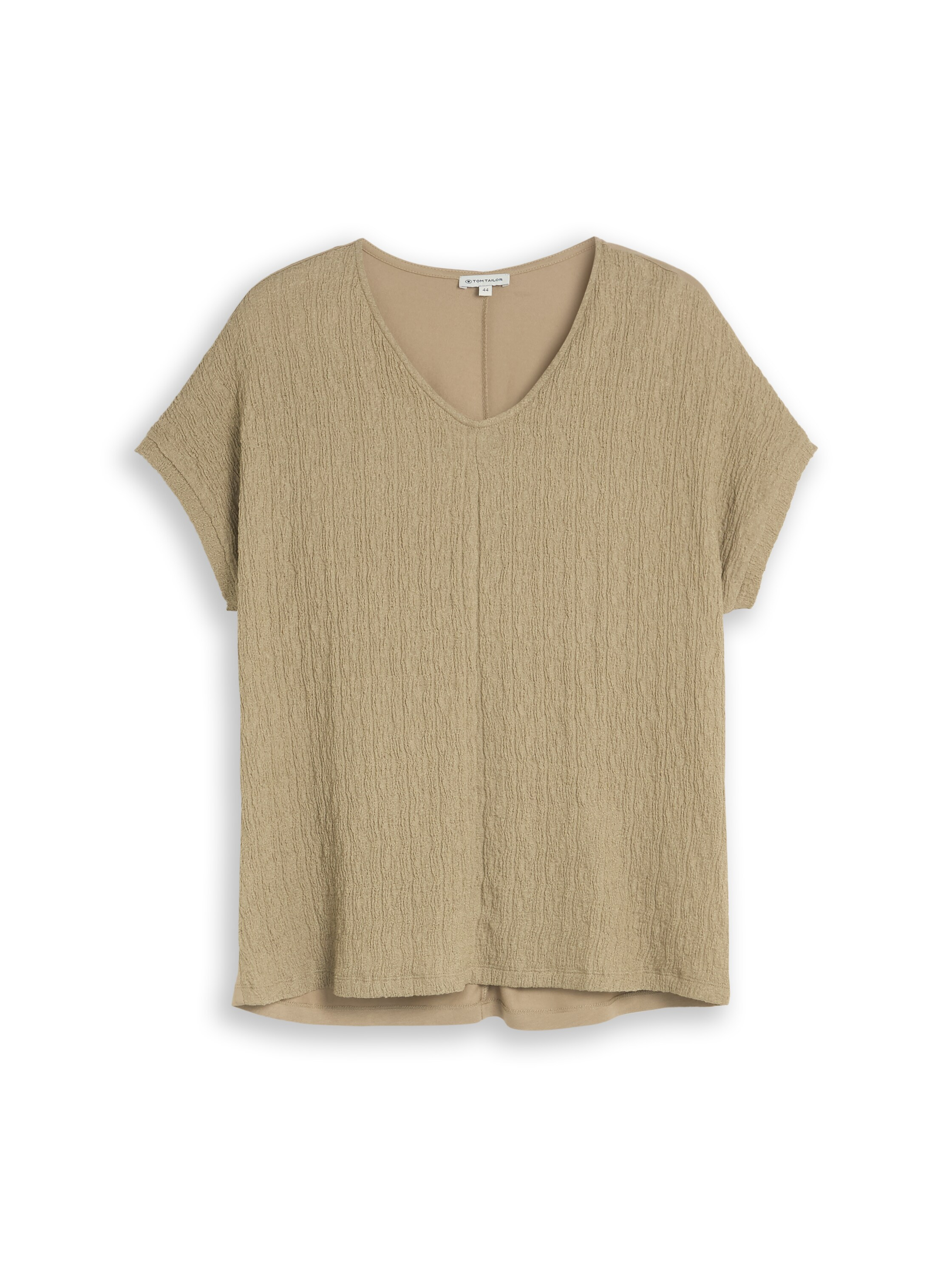 Tom Tailor Plus T-Shirt, V-Ausschnitt, FüR Damen, GrüN, 44