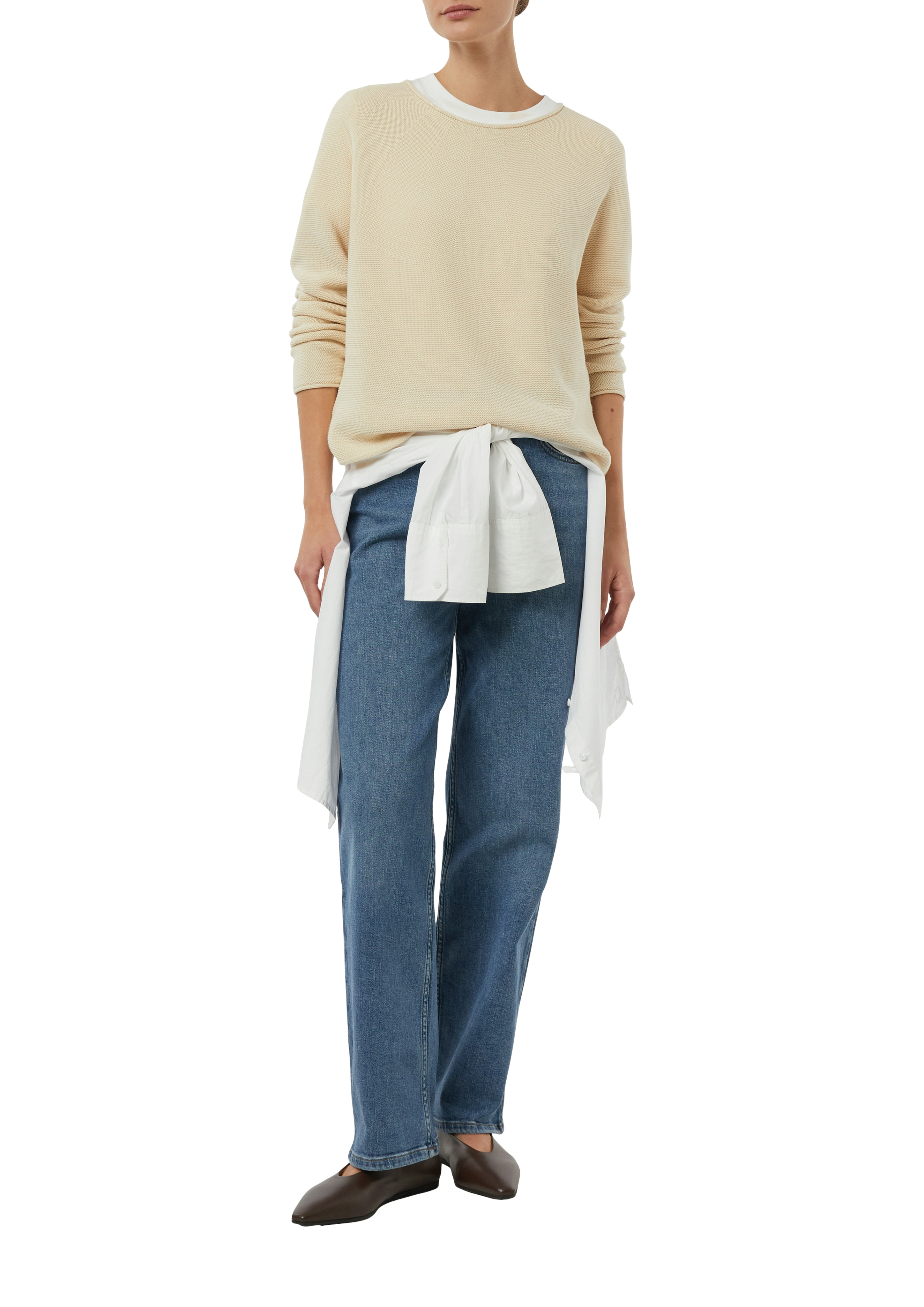 Comma, Strickpullover, Rollsaum, FüR Damen, Beige, 44