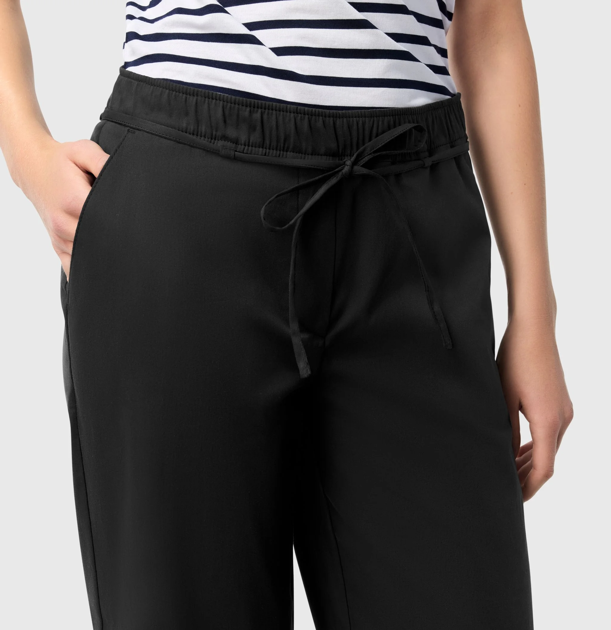 Mac Stoffhose, TaillengüRtel, FüR Damen, Schwarz, 42