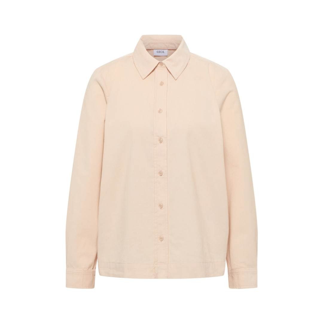 Cecil Langarmbluse, Beige, Xl