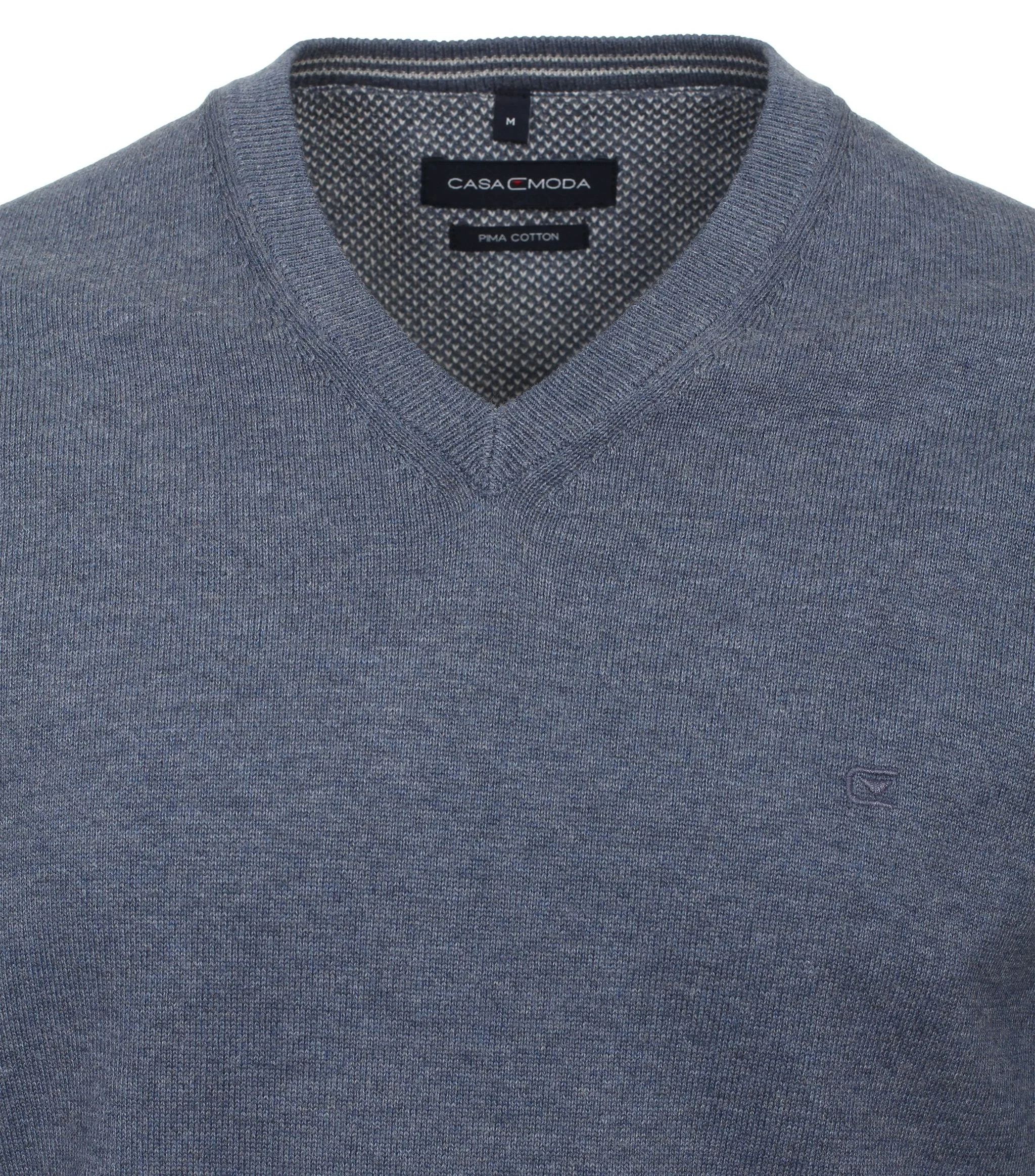 Casamoda Strickpullover, V-Ausschnitt, RippbüNdchen, FüR Herren, Blau, 3XL