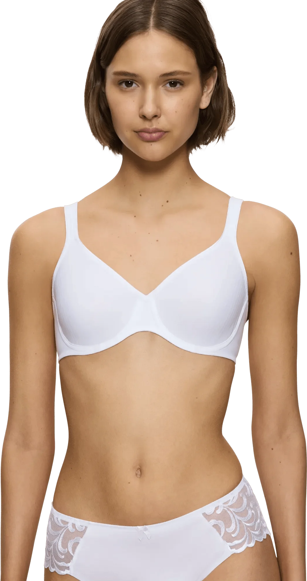 Triumph Modern Soft+Cotton BüGel-Bh, Ungepolstert, KomfortbüGel, Samt, Damen, Weiß, 80C