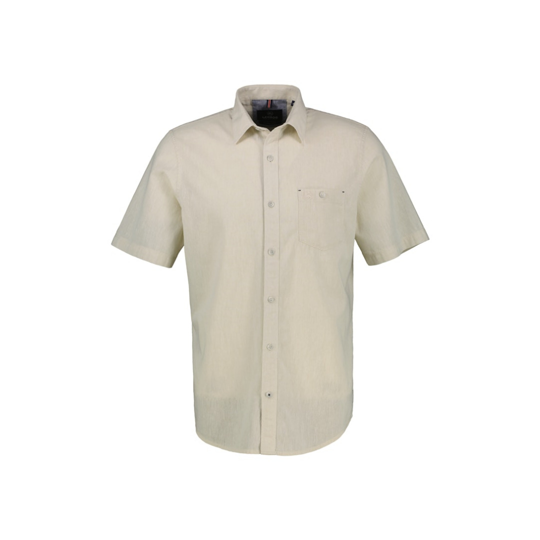 Lerros Freizeithemd, Regular-Fit, Halbarm, Kent-Kragen, FüR Herren, Beige, L