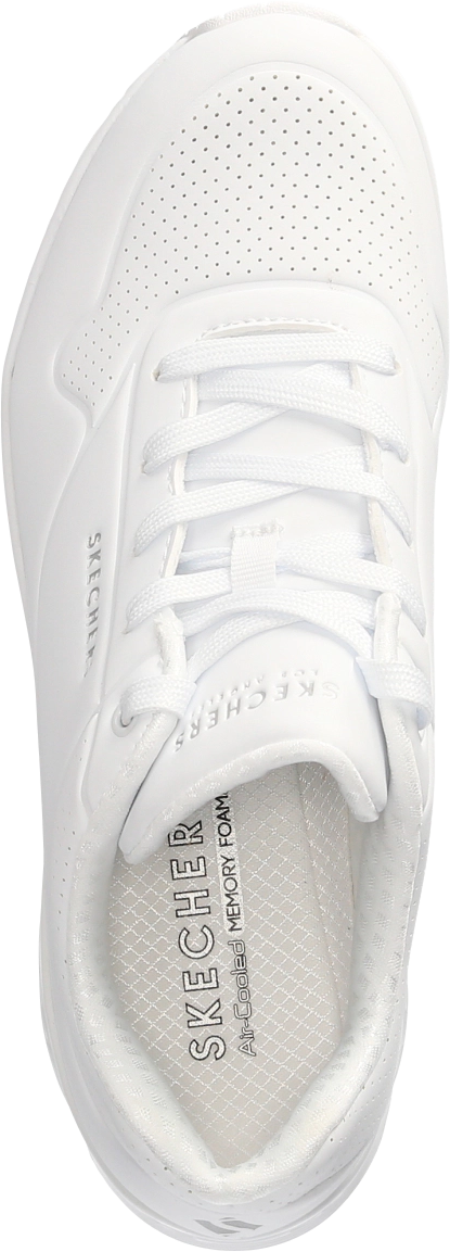 Skechers® Uno Sneaker "Stand On Air", Lederimitat, SchnüRung, FüR Damen, Weiß, 38