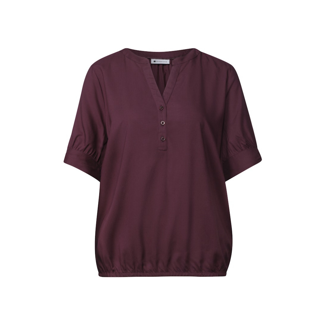 Street One Shirtbluse, Split-Neck, FüR Damen, Rot, 38