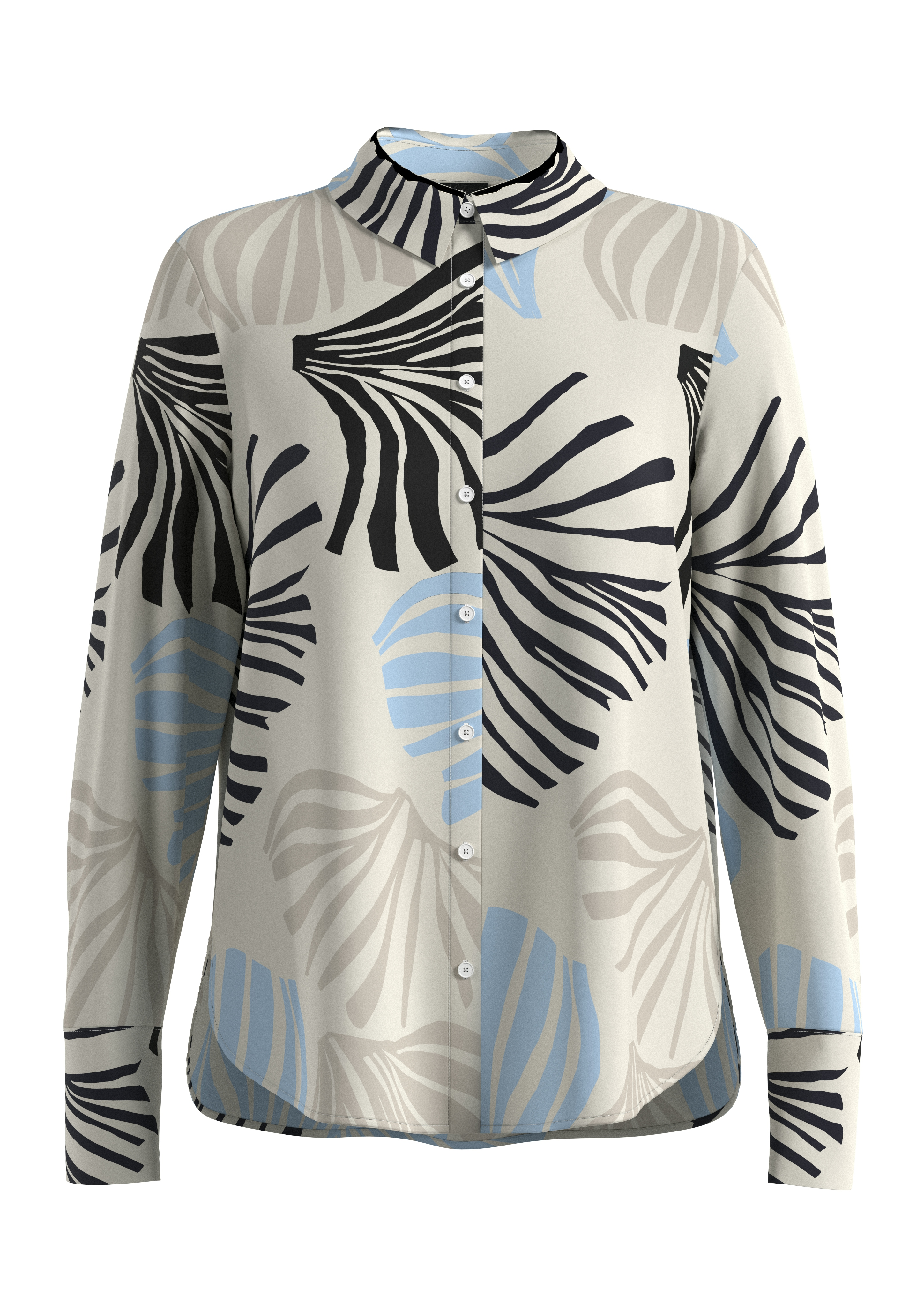 s.Oliver Black Label Bluse, All-Over-Print, FüR Damen, Weiß, 40