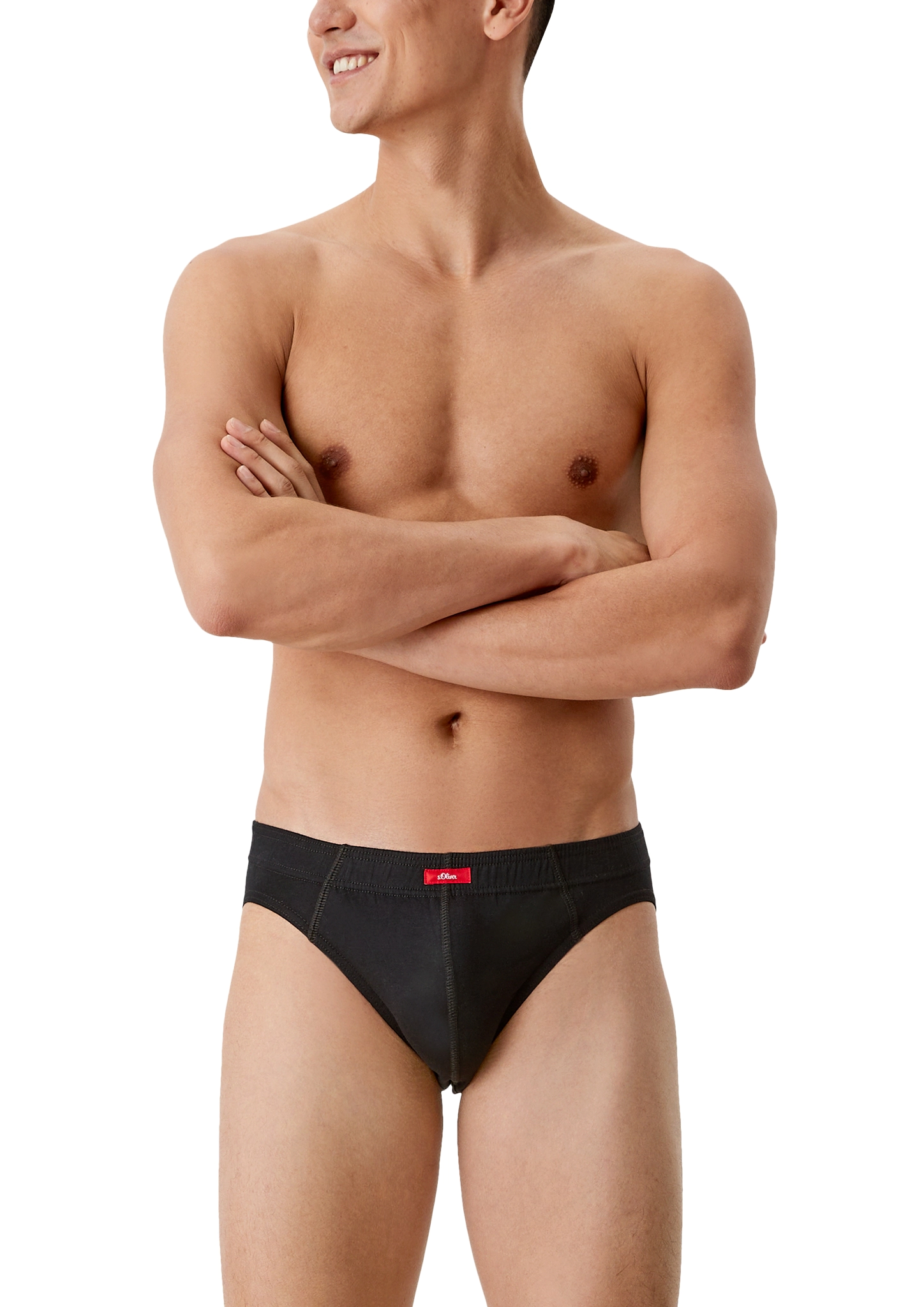 S.Oliver Slip, 7Er-Pack, Logo-Bund, FüR Herren, Schwarz, M