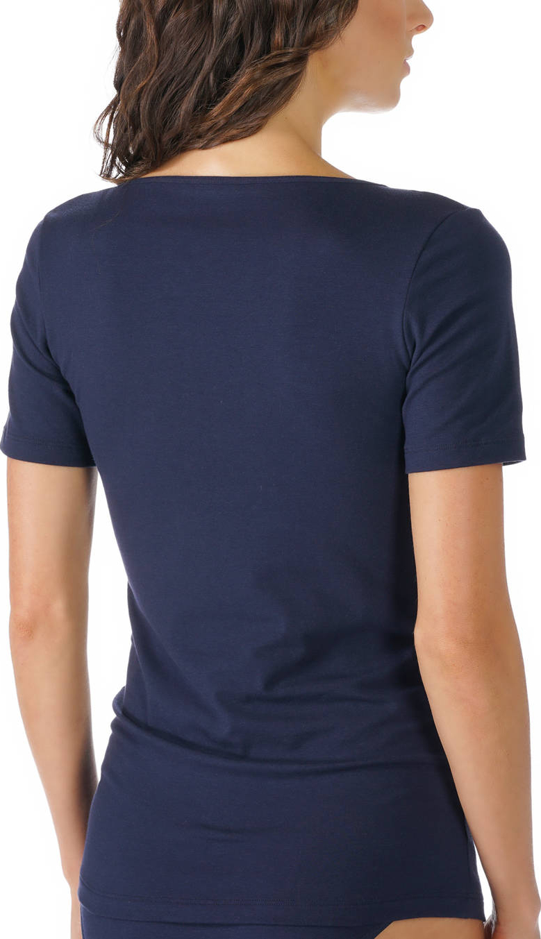 Mey WäSche-Shirt, Kurzarm, Rundhals, Uni, FüR Damen, Blau, 44