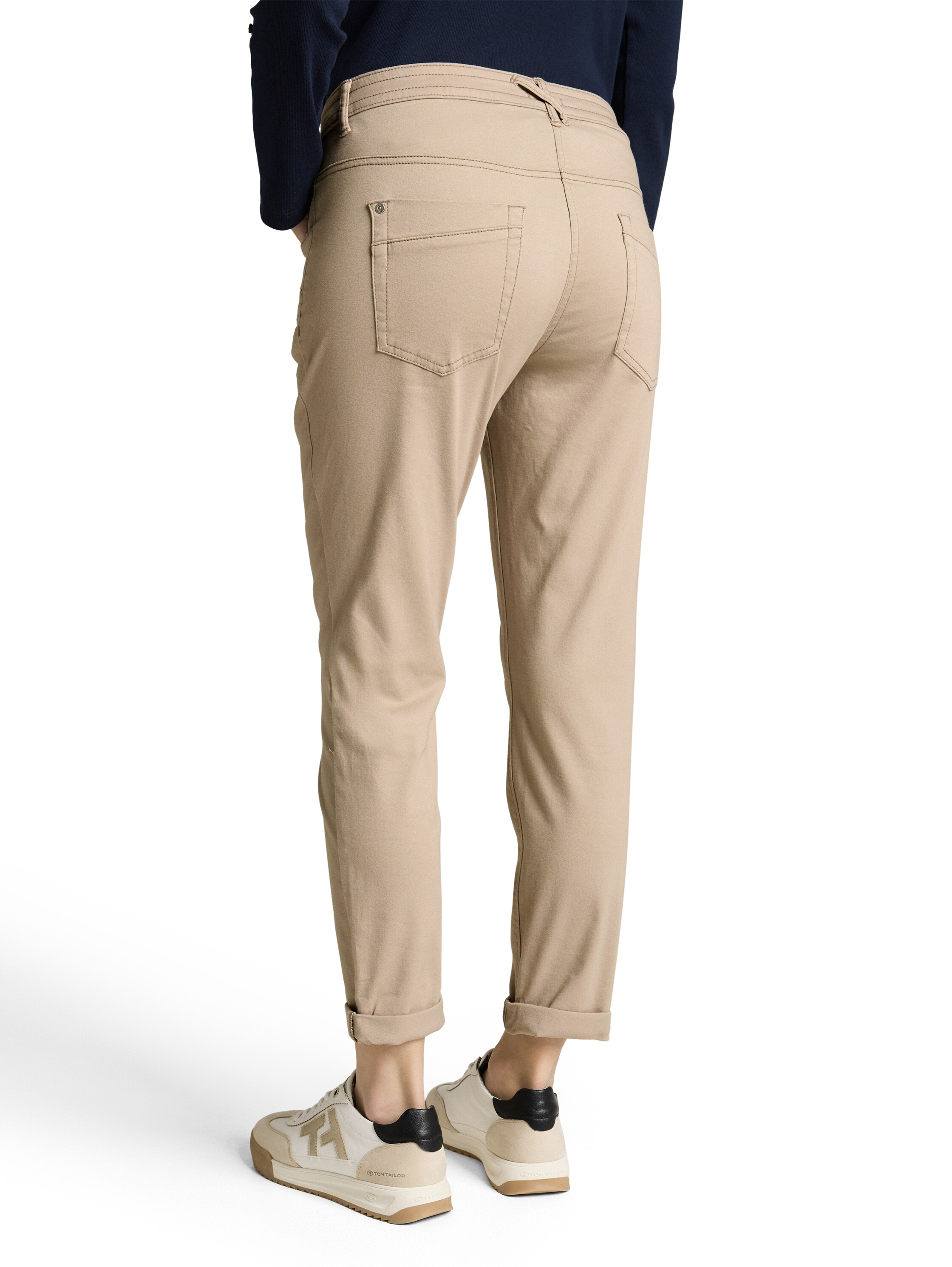 Tom Tailor Stoffhose, Tunnelzug, Damen, Beige, 44/28