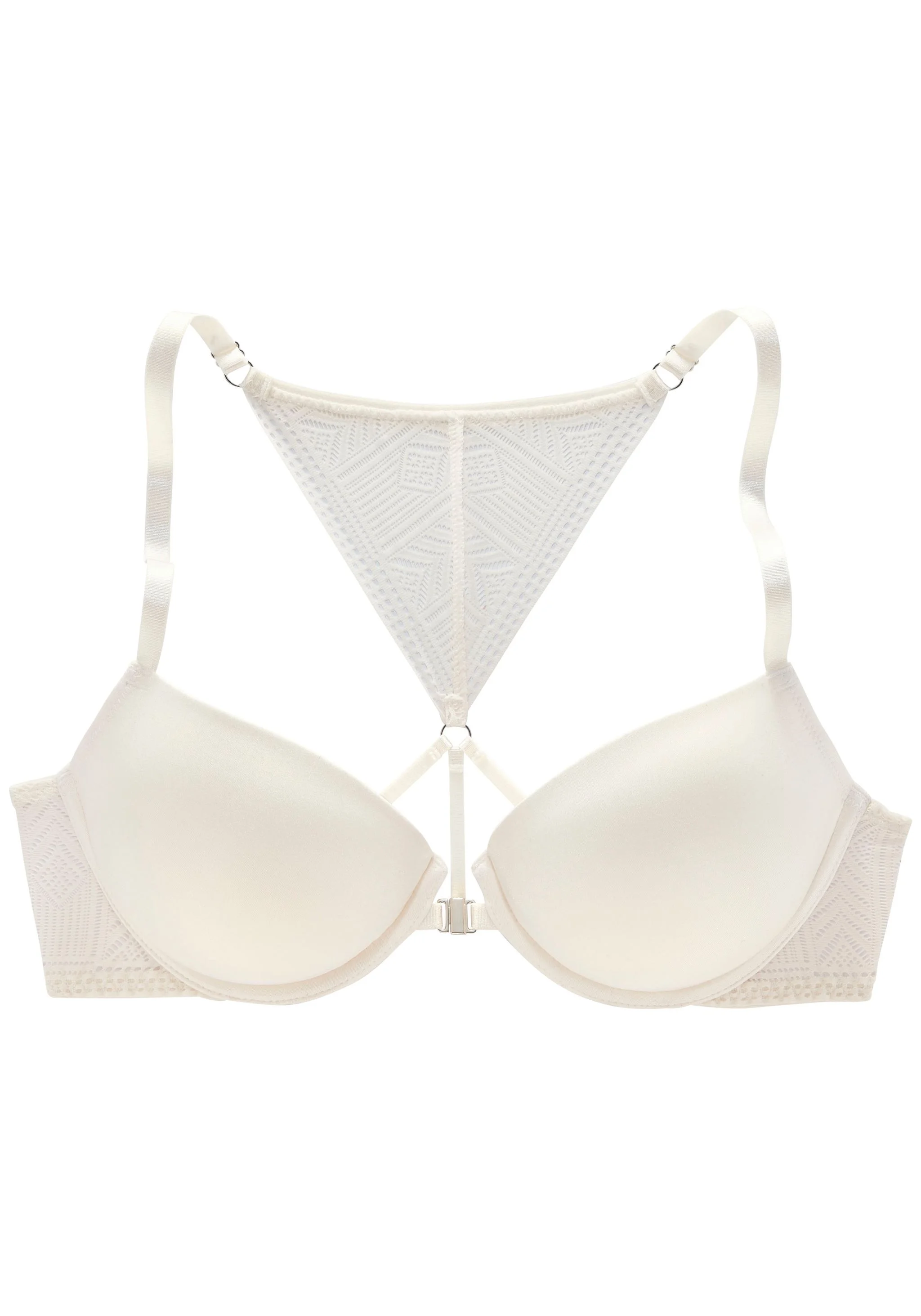 S.Oliver Red Label Push-Up-Bh, Graphische Spitze, Verstellbare TräGer, FüR Damen, Weiß, 85 B