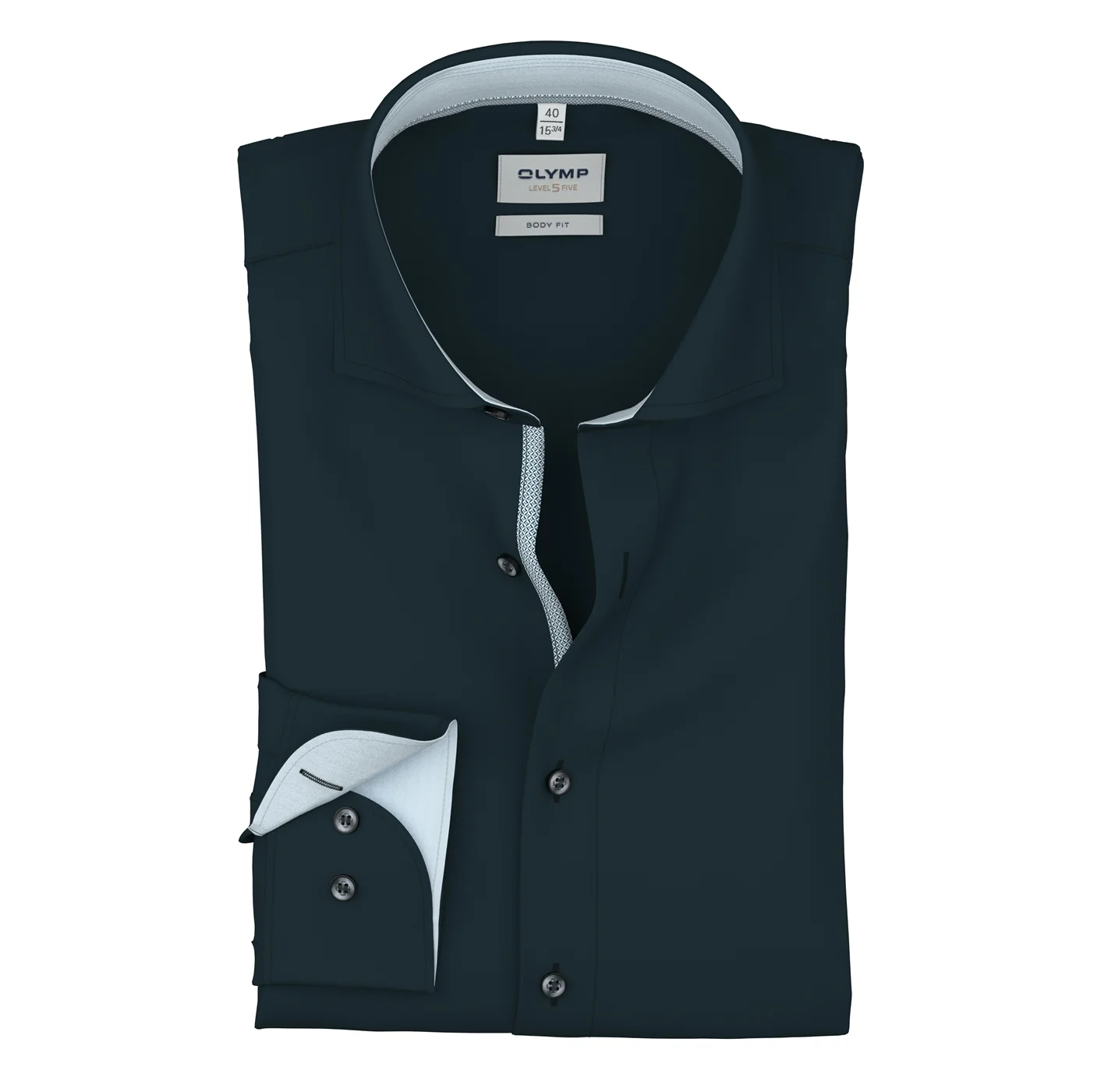 Olymp Level Five Businesshemd, Body-Fit, 1/1-Arm, FüR Herren, Blau, 38