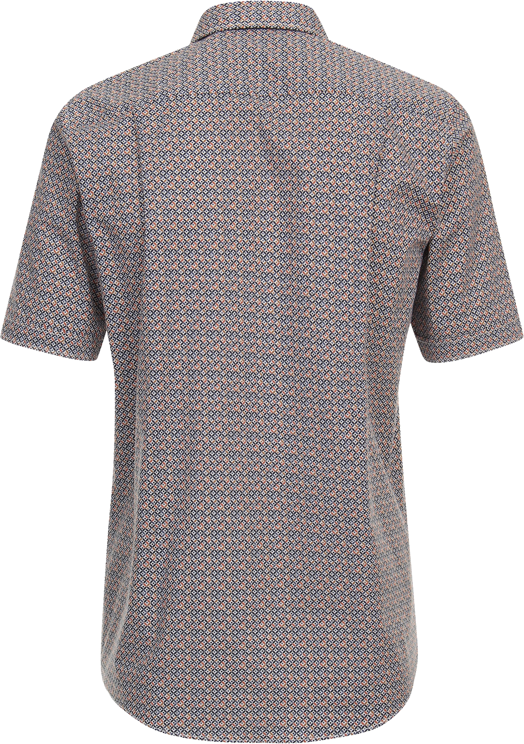 Casamoda Freizeithemd, Comfort Fit, Kurzarm, Kent-Kragen, FüR Herren, Orange|Blau, Xl