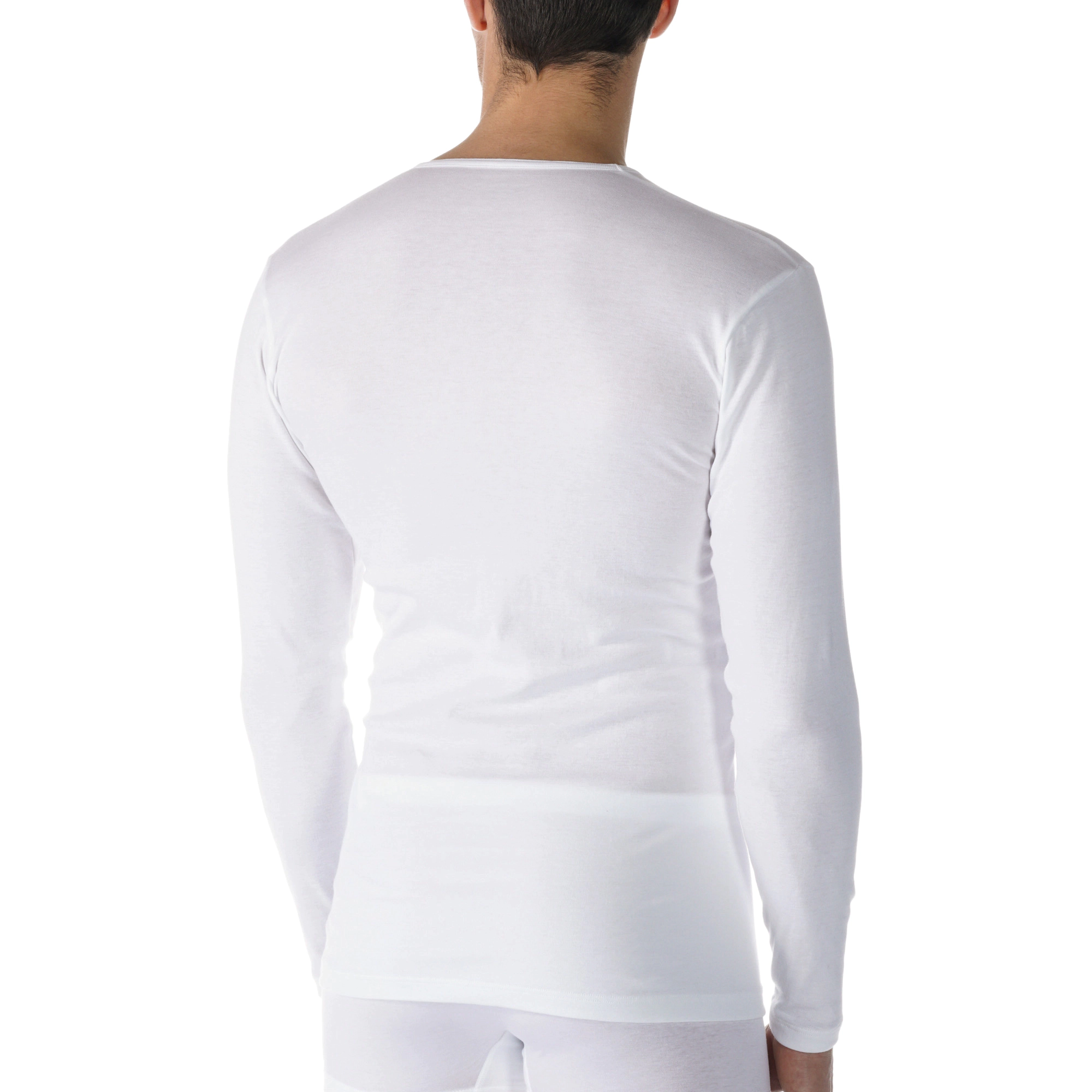 Mey Langarmshirt Casual Cotton, Baumwolle, FüR Herren, Weiß, 4