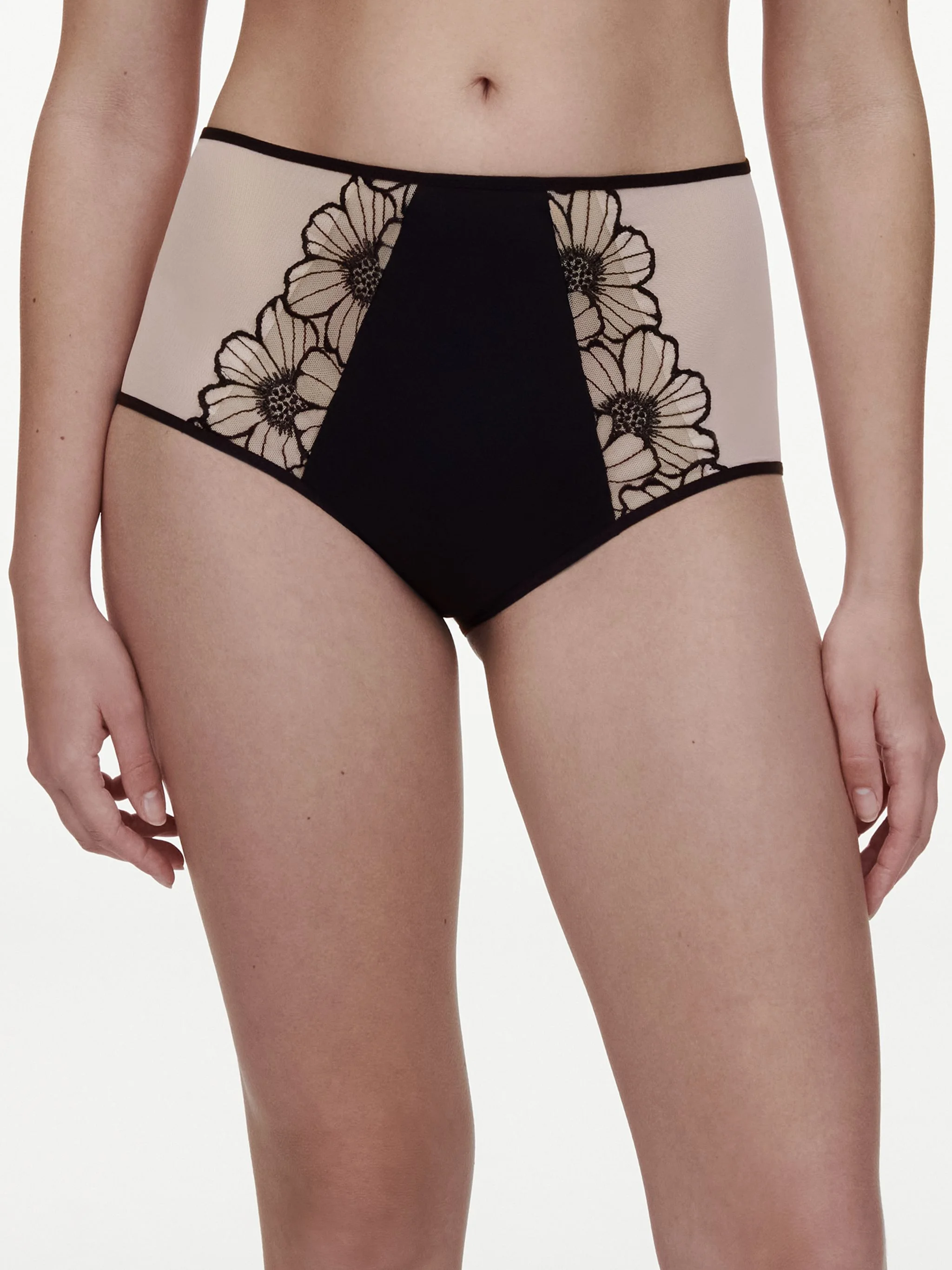 Chantelle Taillienslip, Stickerei, FüR Damen, Schwarz|Beige, 46