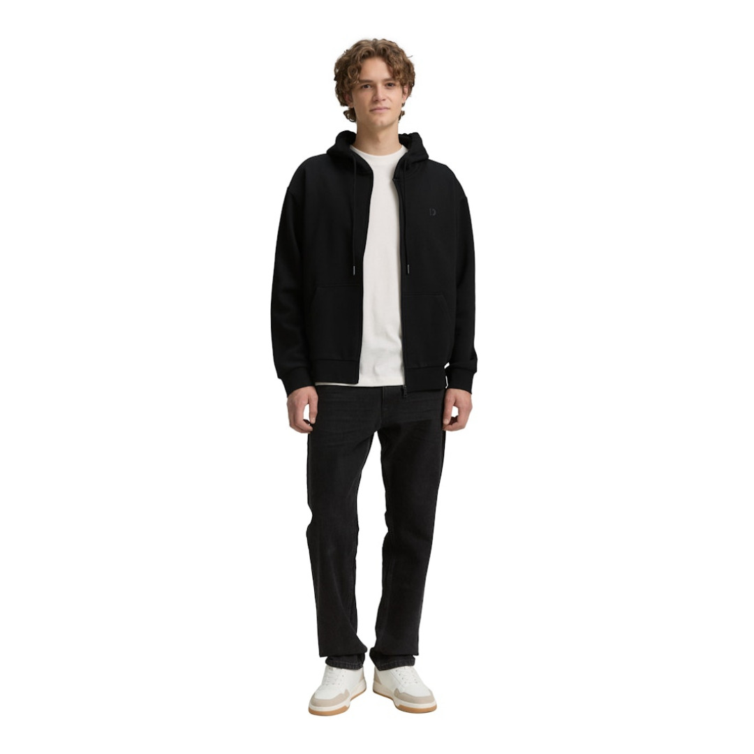 Denim TOM Tailor Sweatjacke, Eingrifftaschen, FüR Herren, Schwarz, M