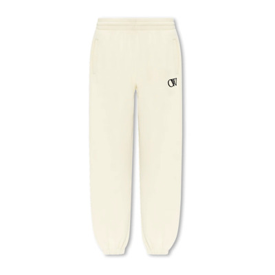 Image of Sweatpants met logo Off White , Beige , Dames