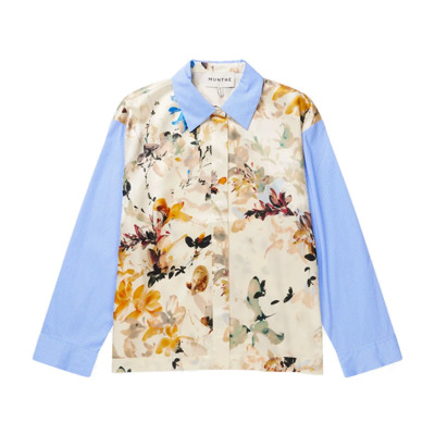 Image of Gedrukte blouse met lange mouwen Munthe , Multicolor , Dames