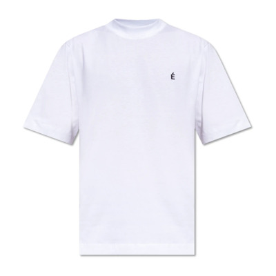 Image of T-shirt met logo borduursel Études , White , Heren