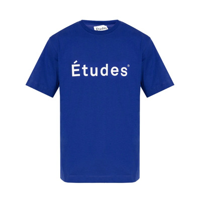 Image of T-shirt met logo Études , Blue , Heren
