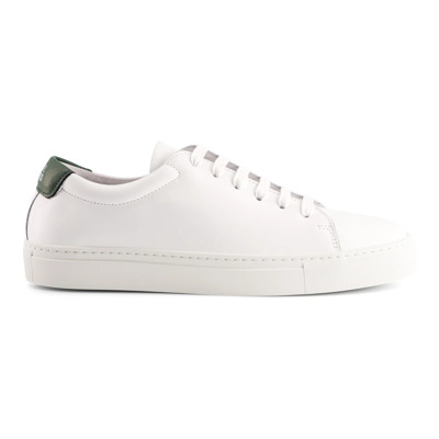Image of Handgemaakte Ethische Sneakers Wit Groen National Standard , White , Heren