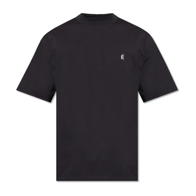 Image of T-shirt met logo borduursel Études , Black , Heren