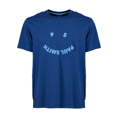 Image of Contrasterend Logo T-Shirt voor Heren PS By Paul Smith , Blue , Heren
