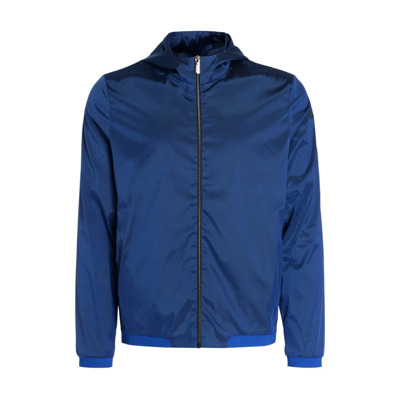 Image of Blauwe winddichte jas van lichtgewicht elastisch nylon RRD , Blue , Heren