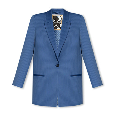 Image of Lussima enkellange blazer Munthe , Blue , Dames