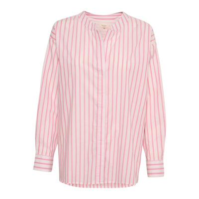 Image of Morning Glory Stripe Overhemdblouse Part Two , Multicolor , Dames