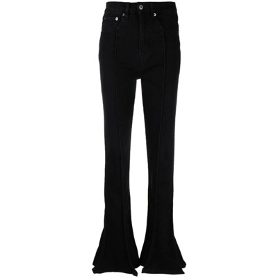 Image of Zwarte Trompet Flared Jeans Y/Project , Black , Dames