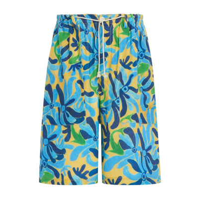 Image of Grafische Print Drop-Crotch Shorts Marni , Multicolor , Heren