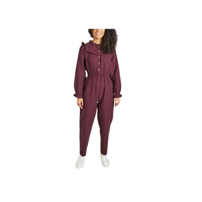 Image of Plum Fancy Patroon Jumpsuit The New Society , Brown , Dames