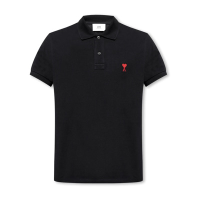 Image of Polo shirt met logo Ami Paris , Black , Heren