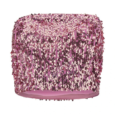 Image of Roze Pailletten Crop Top Rotate Birger Christensen , Pink , Dames