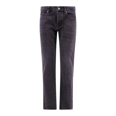 Image of Slim Fit Zwarte Jeans, Gemaakt in Italië Saint Laurent , Black , Heren