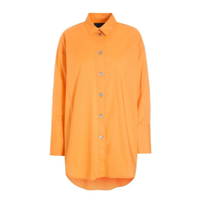 Image of Core Cotton Oversized Shirt Sunset Orange Bitte Kai Rand , Orange , Dames