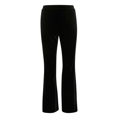 Image of Zwarte bootcut broek met brede tailleband Part Two , Black , Dames