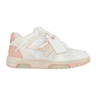 Image of Wit Roze Kalfsleer Sneakers Off White , White , Dames