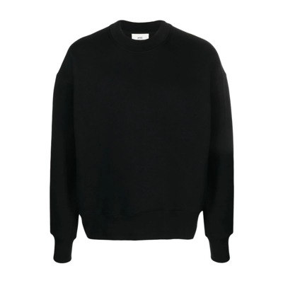 Image of Zwarte Logo-Patch Sweater Ami Paris , Black , Heren