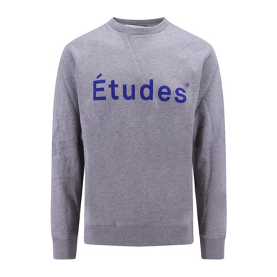 Image of Grijze Sweatshirt met Logo Print Études , Gray , Heren