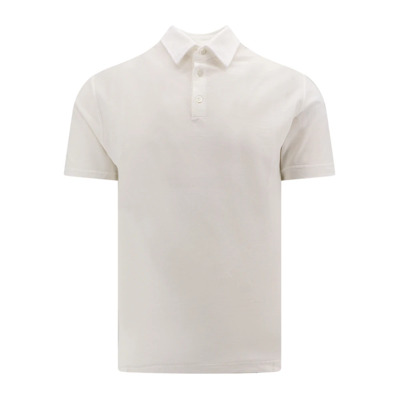 Image of Organisch Katoenen Polo Shirt Zanone , White , Heren