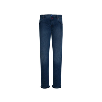 Image of Donkerblauwe biologische katoenen jeans Kiton , Blue , Heren