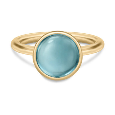 Image of Tijdloze Aqua Blauwe Quartz Ring Julie Sandlau , Blue , Dames