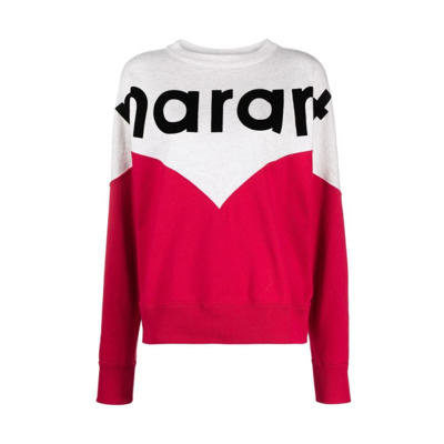 Image of Biologisch Katoen Blend Sweatshirt Isabel Marant Étoile , Red , Dames