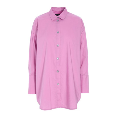 Image of Core Cotton Oversized Shirt Lila Bitte Kai Rand , Pink , Dames