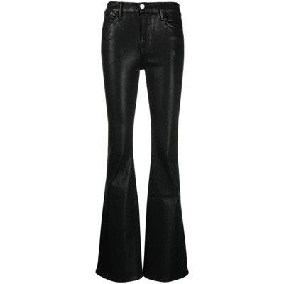 Image of Hoge Flare Jeans Frame , Black , Dames